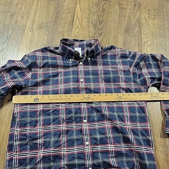 Brooks Brothers Shirt Mens Large Blue Red Green Check Button Up Long Sleeve - Picture 3 of 7